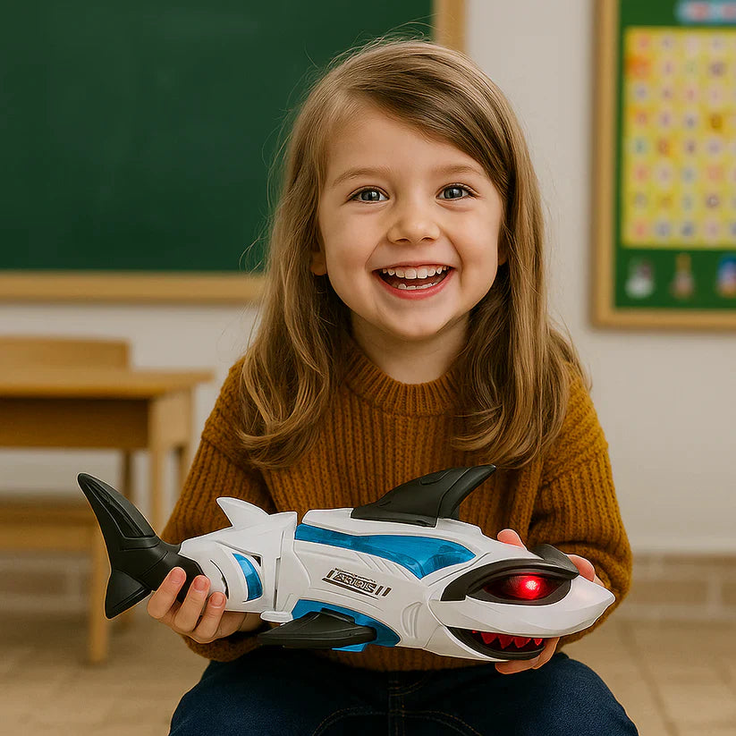 Svítící hudební žralůček – hračka pro děti