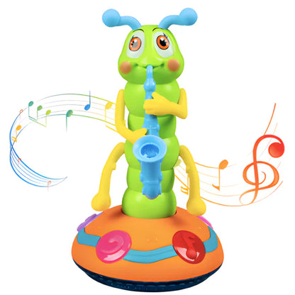 Hudební světélkující housenka – interaktivní hračka pro děti