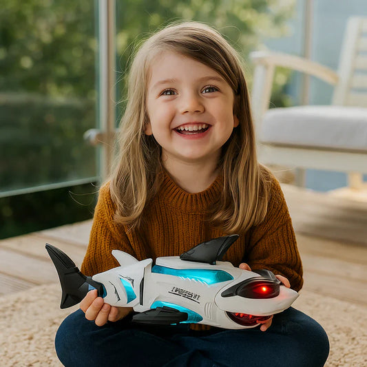 Svítící hudební žralůček – hračka pro děti