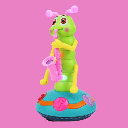 Hudební světélkující housenka – interaktivní hračka pro děti