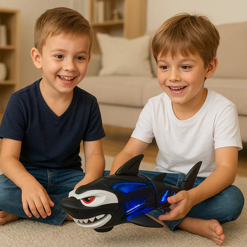 Svítící hudební žralůček – hračka pro děti