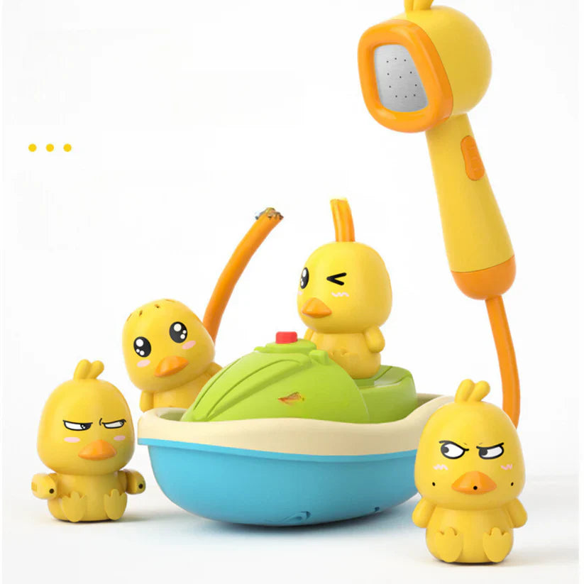 Kachní koupací hračka s fontánkou a sprchovou tryskou