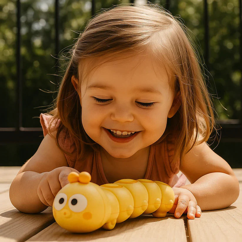 Pásový natahovací hračka pro děti – podporuje polohu na bříšku a rozvoj lezeckých dovedností