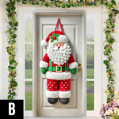 Vánoční věnec na dveře s mašlí a zvonečky – působivá sváteční dekorace