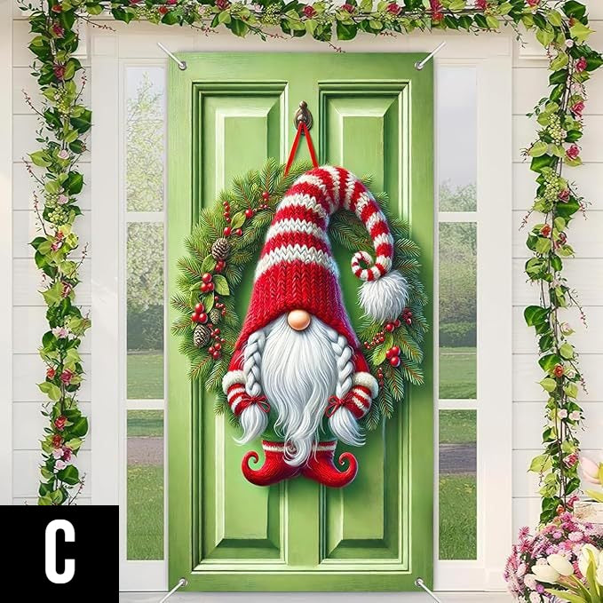 Vánoční věnec na dveře s mašlí a zvonečky – působivá sváteční dekorace