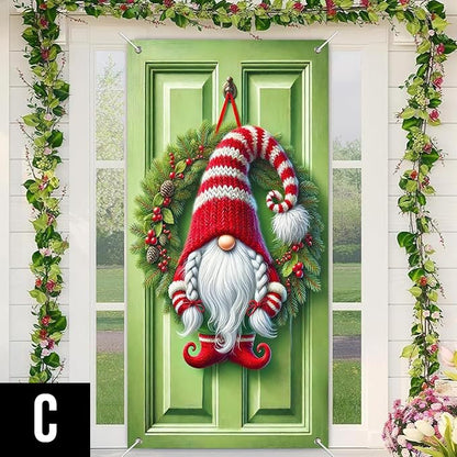 Vánoční věnec na dveře s mašlí a zvonečky – působivá sváteční dekorace