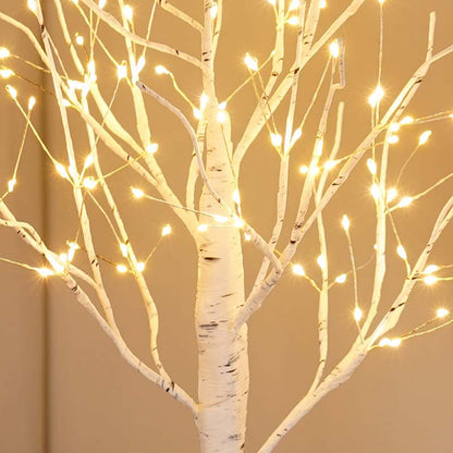 LED březová dekorace do domácnosti